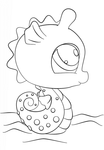 Littlest Pet Shop Seahorse Coloring Page